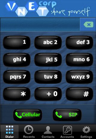 SipPhone on iPhone