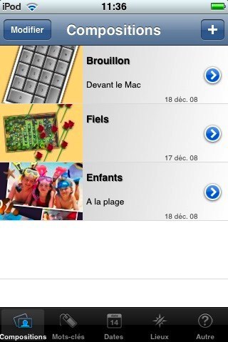 image touch liste