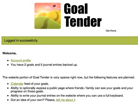 Goal Tender web