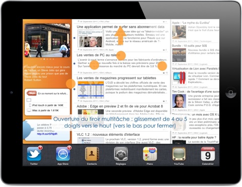 gestes multitâche iPad iOS 5