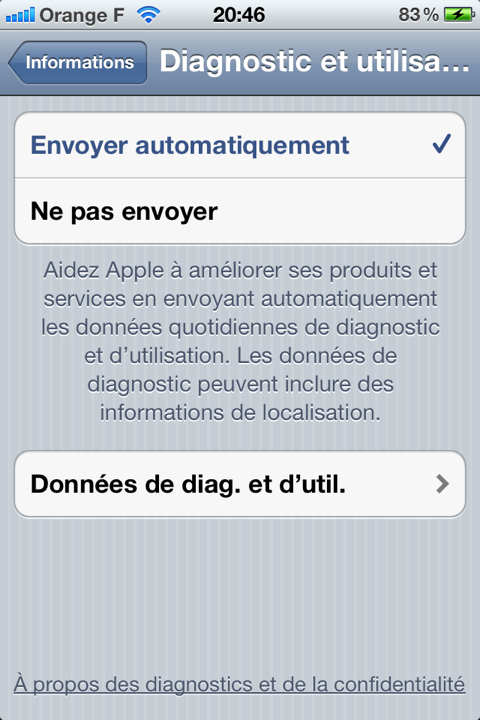 iOS 5 diagnostic