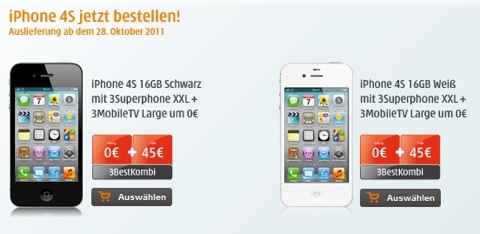 drei Autriche iPhone 4S