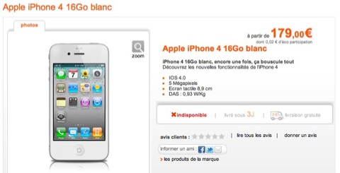 iPhone 4 blanc