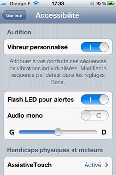 Accessibilité iOS 5