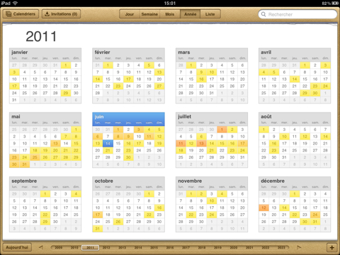 iOS 5 calendrier