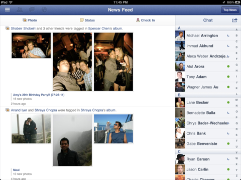 facebook iPad
