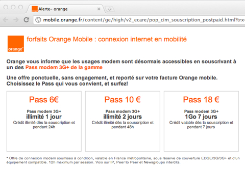 orange partage connexion