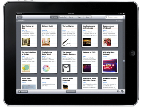 Evernote iPad