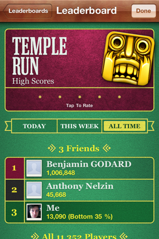 Temple Run Game Center