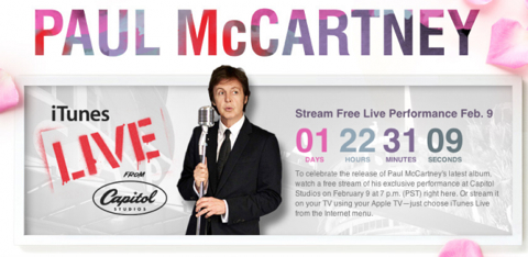 iTunes concert gratuit mccarthney