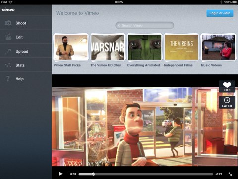 Vimeo iPad